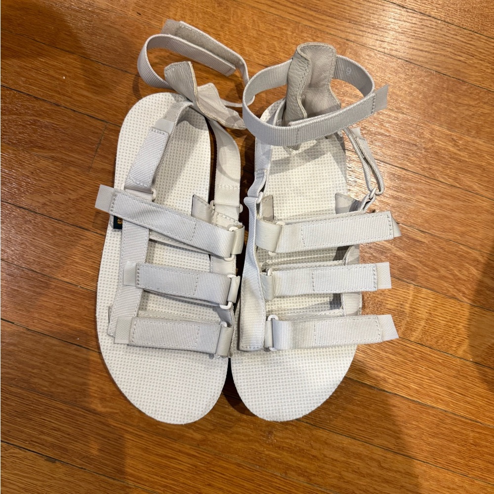 Teva Platform Cream Strappy Sandals